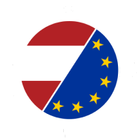 Designed in Austria Badge–Black 1 Icon Qualität made in Europe.