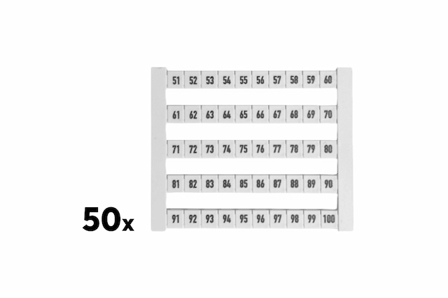 魏德米勒端子标记 DEK 51-100（50 件）